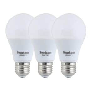 שלישיה לד DL 10W E27 A60 SAFETY מקט - SE-3XNA6010/DL