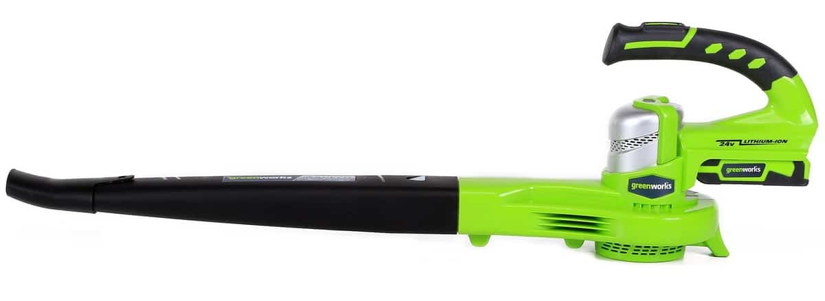 מפוח עלים 2 מהירויות 24V +סוללה 2A + מטען מהיר greenworks