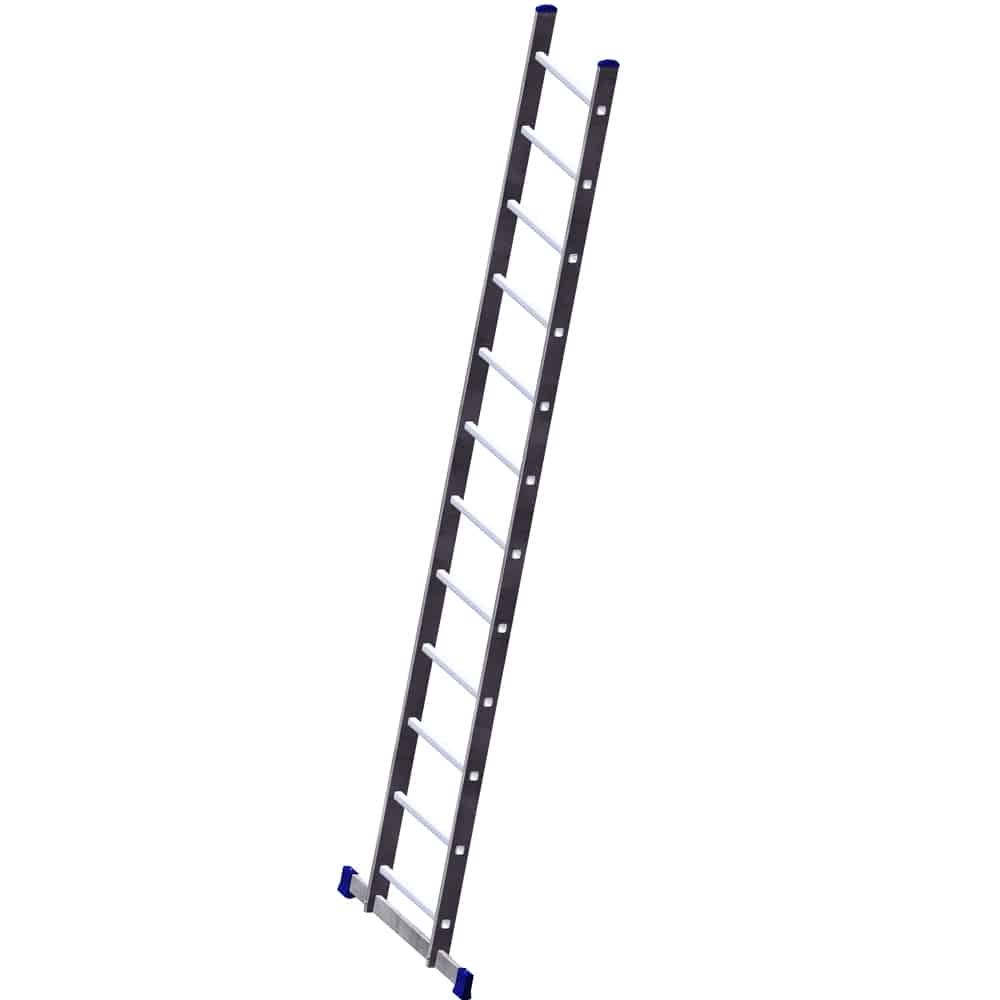 סולם נשען יחיד 10 שלבים עם מייצב-E - MAOZ