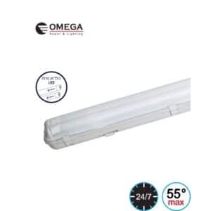 מוגן מים מקצועי LED T8 2x22W PC