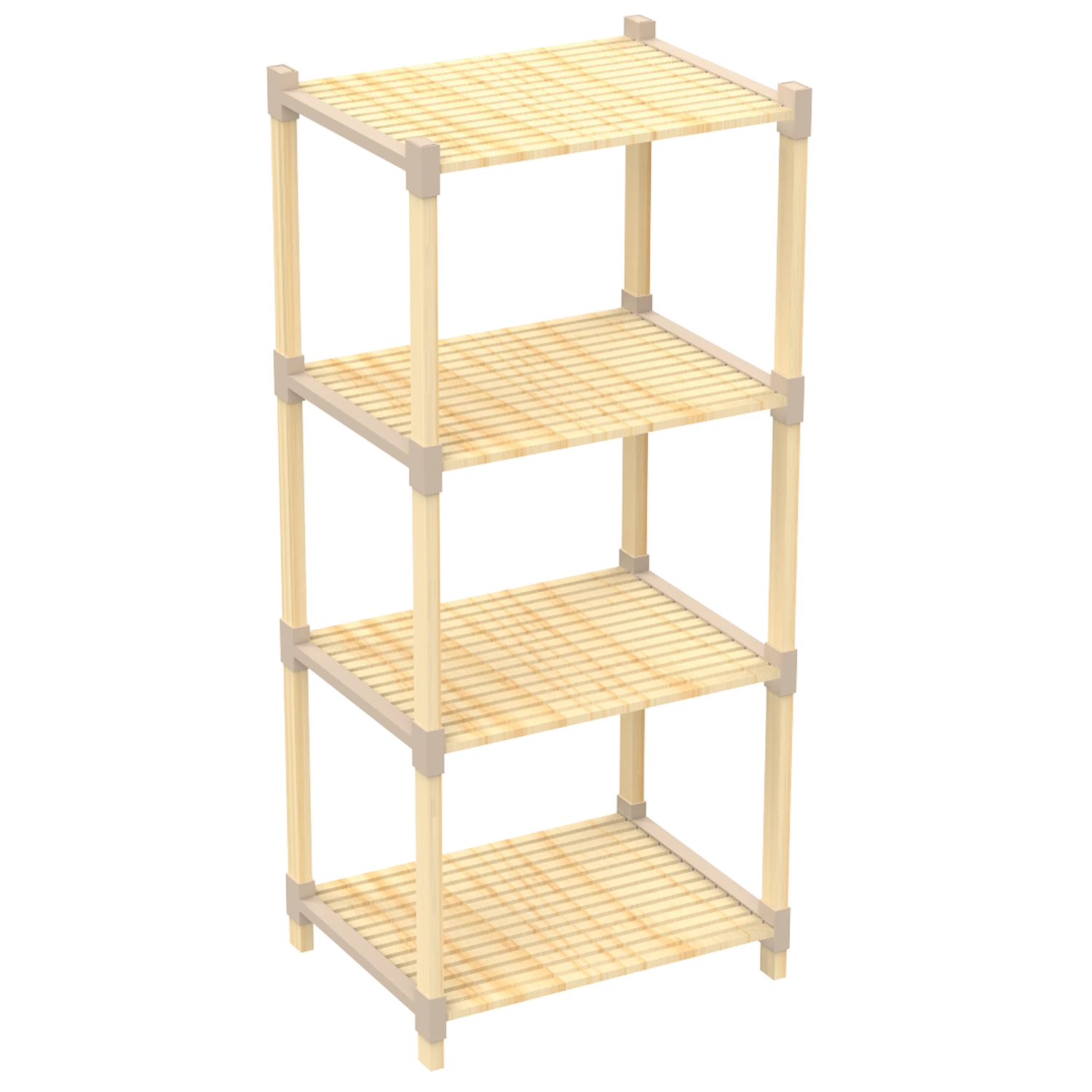 יחידת מדפים מודולרית 4 קומות - פטיש ומסמר