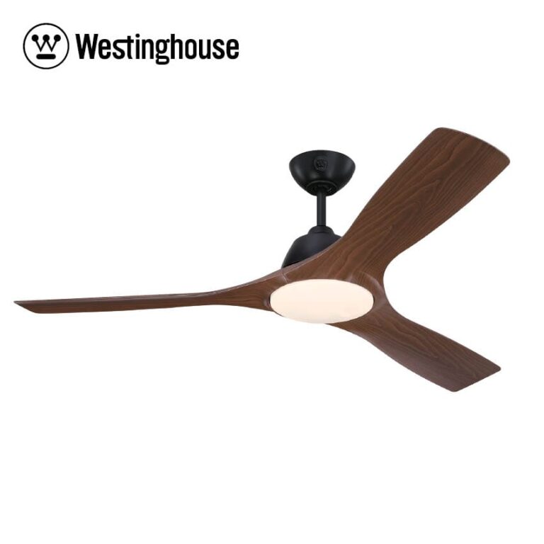 מאוורר תקרה ווסטינגהאוס 52″ דגם JESSICA שחור/עץ מהגוני | שלט | תאורת LED 28W עם דימר | מתאים לפרגולה/מרפסת - פטיש ומסמר