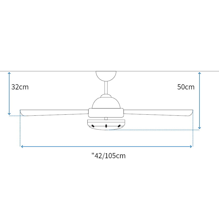 מאוורר תקרה ווסטינגהאוס 42″ דגם DUNLIN שחור עם כנפיים מתקפלות שקופות | תאורה 5X E27 | עיצוב רטרו ייחודי