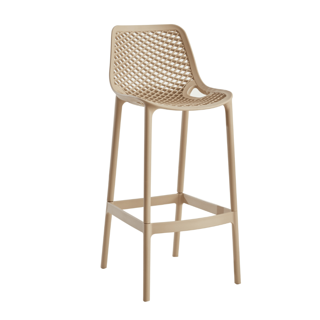 כיסא בר פלסטיק דגם לינדה צבע בז' - פטיש ומסמר