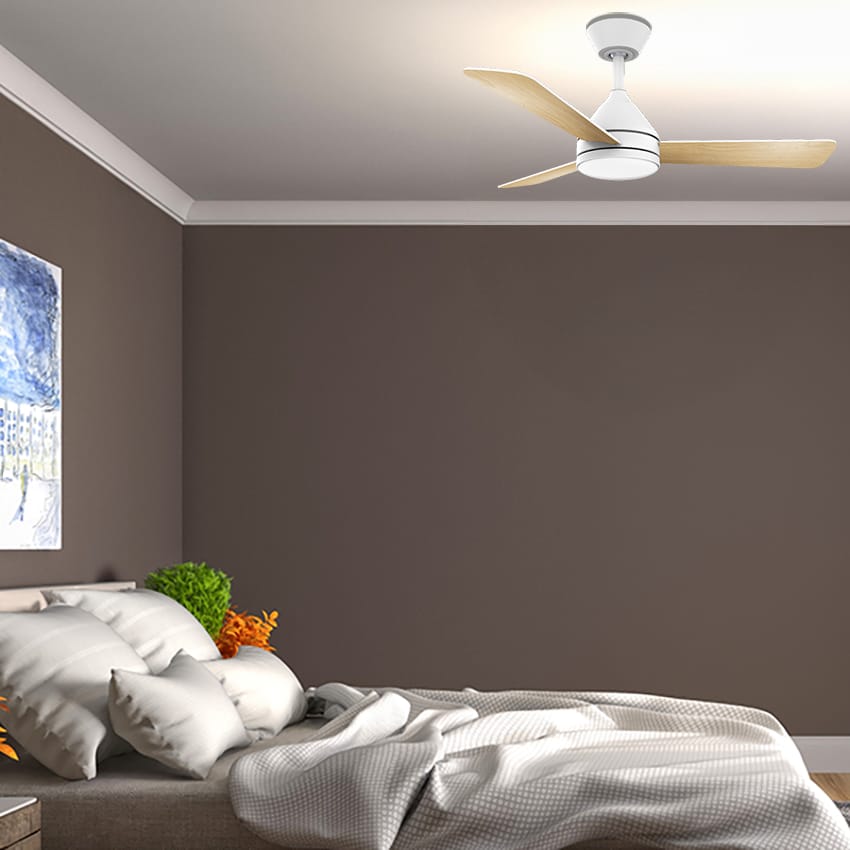 Norther מאוורר תקרה 42″ דגם YOUNG | מנוע DC שקט | שלט | תאורת LED גוון משתנה