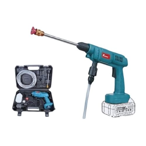 מכשיר שטיפה נטען KRAUSS 20V | כולל סוללה 3Ah, מטען ומזוודה | גרניק לשטיפת רכב וגן - פטיש ומסמר