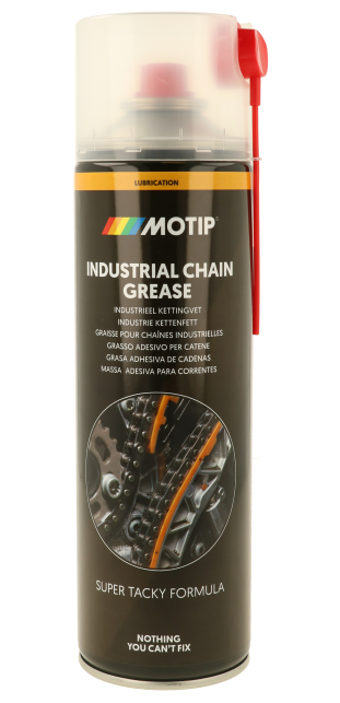 ספריי שמן שרשראות תעשייתי MOTIP MO90205 בנפח 500 מ"ל, מק"ט 11089, מיועד לשימון שר