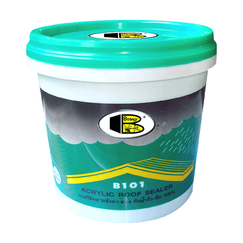 אוטם גומי אקרילי לגג B101 לבן במשקל 1 ק"ג, מק"ט 8850747272008. מוצר איטום מקצועי עמיד במים ומזג אוויר, מתאים לגגות ומרפסות