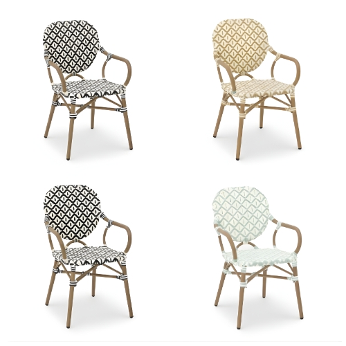 כיסא גן MARTIN בעיצוב ראטן קלאסי עם מסגרת אלומיניום - פטיש ומסמר