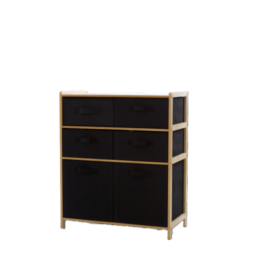 מעמד 3 מגירות מעץ במבוק ובד – MIRANDA (העתק) - פטיש ומסמר