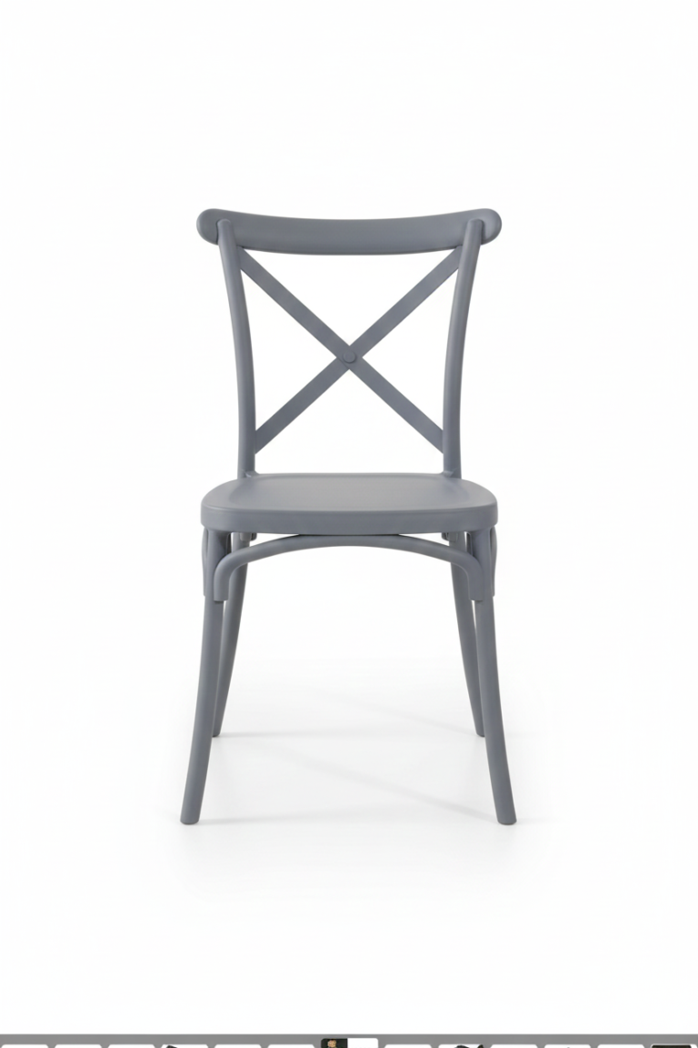 רביעיית כיסאות פלסטיק יצוק גב X שחור (העתק) - פטיש ומסמר