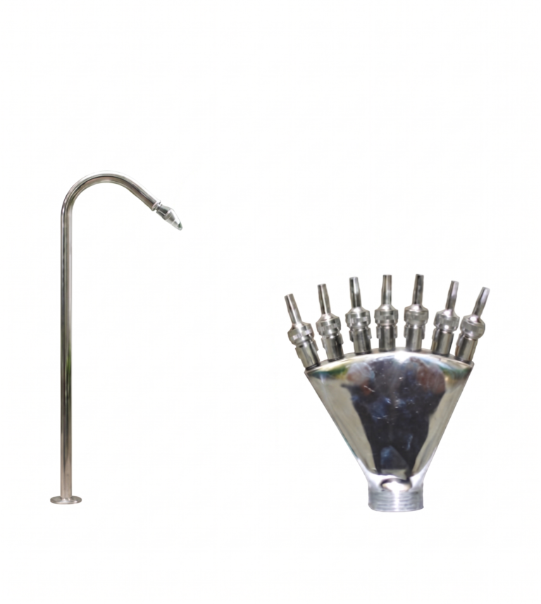 מפל דוש לבריכה OXYGEN מנירוסטה SS 304 – אורך 1.5 מטר עם ראש מפוצל - פטיש ומסמר