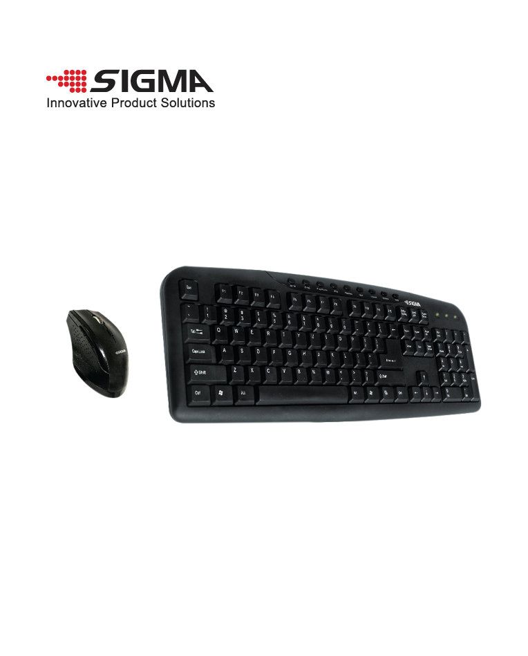 סט מולטימדיה אלחוטי SIGMA D-KBW698-HE | עברית ואנגלית | סט מקלדת ועכבר - פטיש ומסמר