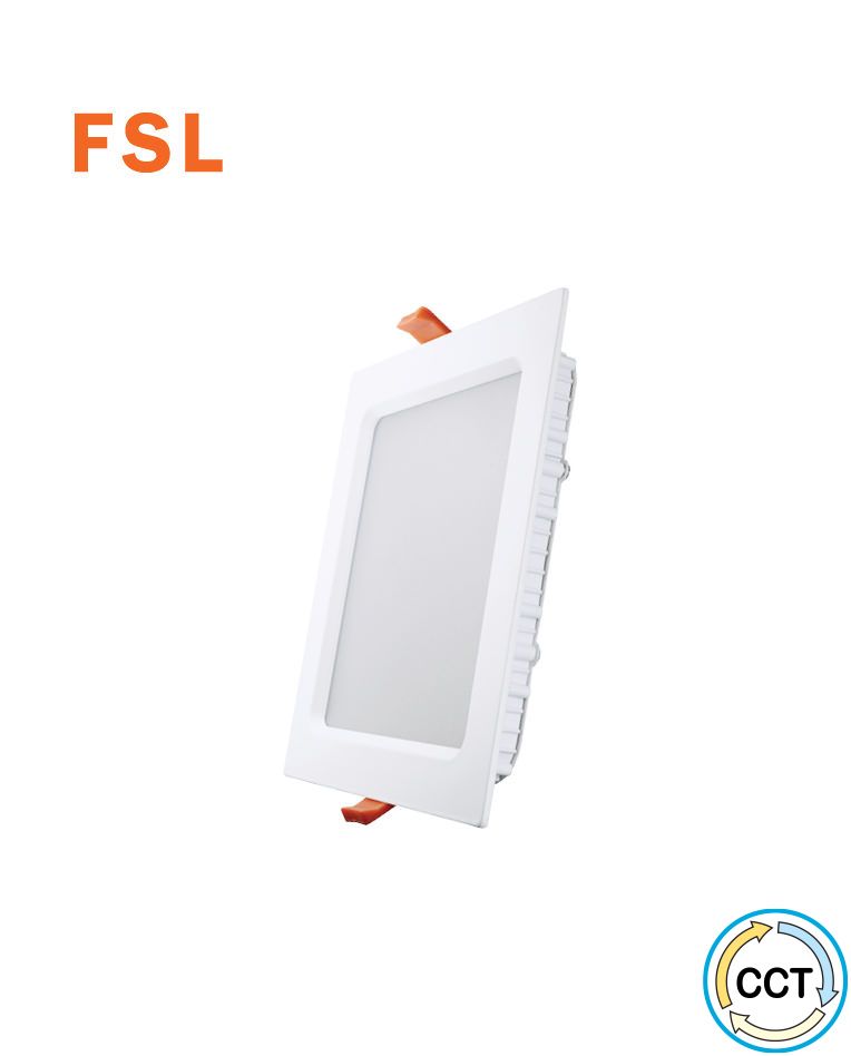פאנל לד מרובע שקוע תקרה דגם FLAT 15W MAX עם כפתור שינוי גוון אור CCT מבית FSL - פטיש ומסמר