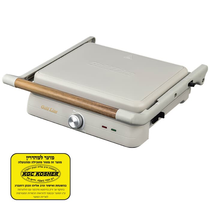 טוסטר גריל לחיצה כפרי מהודר 2000W נפתח ל-180° מבית Gold Line דגם ATL-293 - פטיש ומסמר