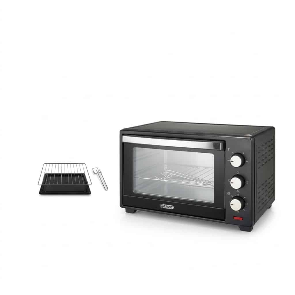 טוסטר אובן 19 ליטר 1400W מבית TRUST עם בקרת טמפרטורה וסט אביזרים (דגם 210-04002) - פטיש ומסמר
